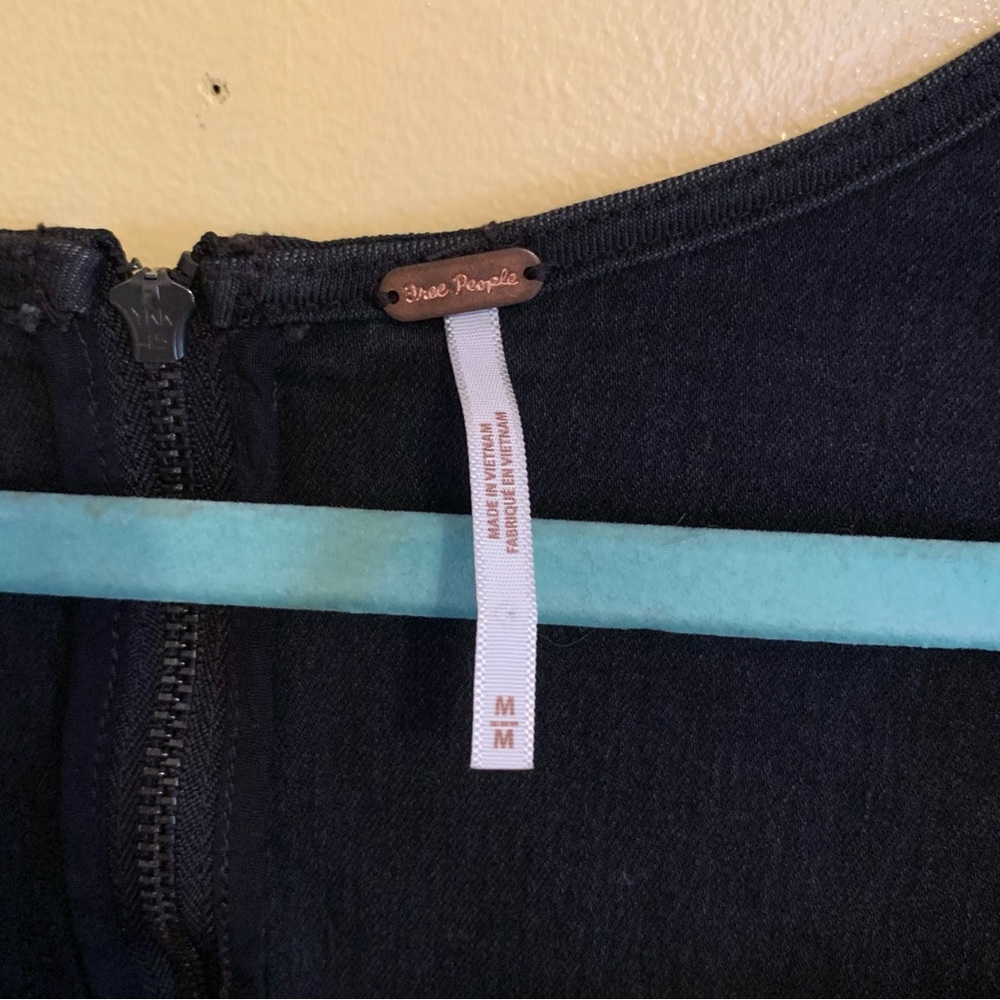 free people black denim dress - Picture 3 of 8